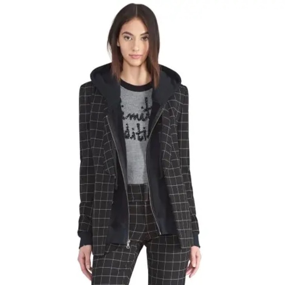 Alice + Olivia Skye layered look hooded blazer S - Picture 2 of 16